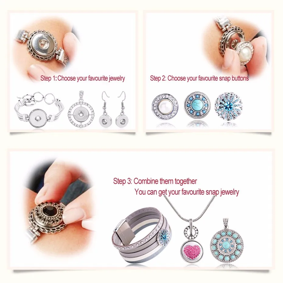 High Quality Bohemian Personalized Braided Snap Charm Bracelets For Woman Fit 18mm Partnerbeads Snaps Button Jewelry KC0005-G