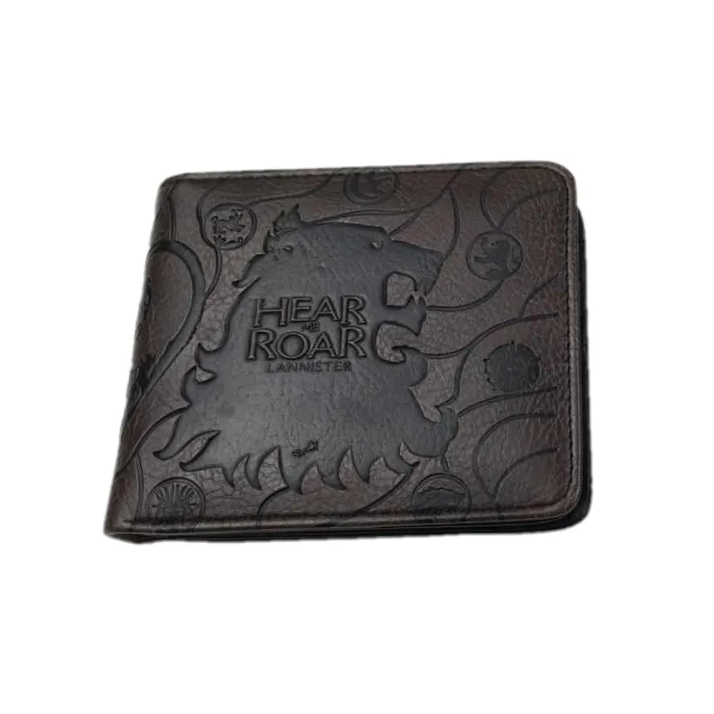 

Men Bi Fold Purse Slim wallet Game of Thrones Stark Cartoon Wallets Woman Wallets and purses with Coin pocket gift