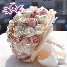 Красивый Бисероплетение Кристалл Свадебный цветок свадебный букет из искусственных цветов розы Букет Кристалл Свадебные букеты