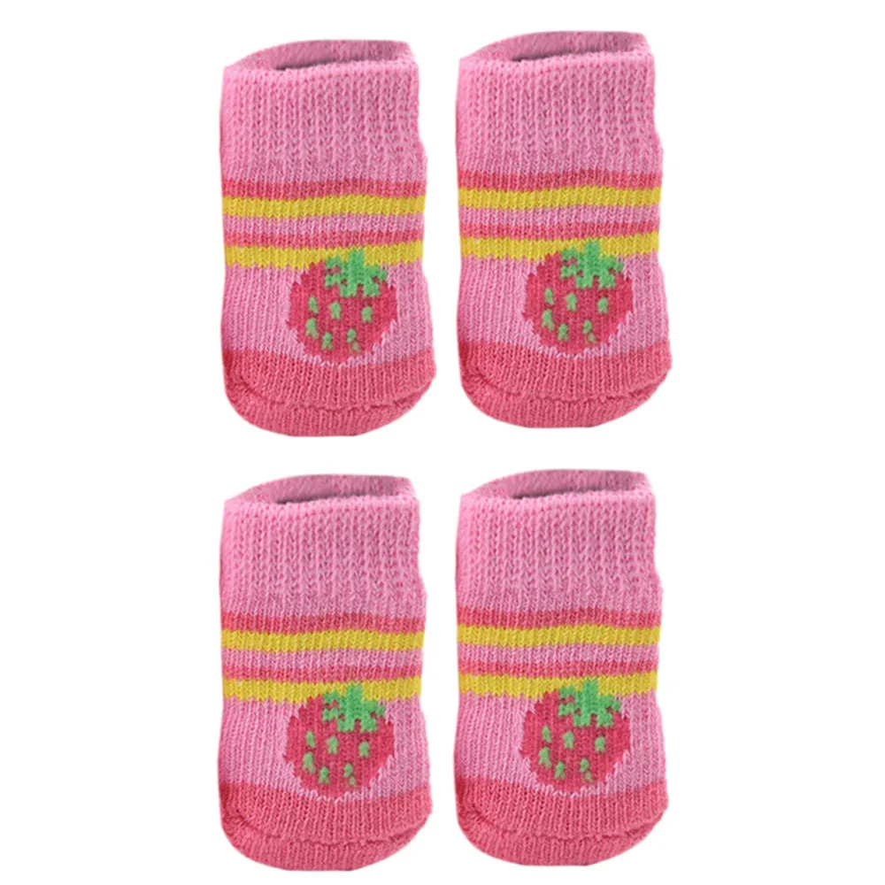 Домашние носки для собак милые теплые носки для собак дизайнерские носки Новое поступление Прямая поставка - Цвет: Pink
