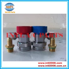 90 градусов Испытание на устойчивость к высокой и низкой боковой R134a/R12 Авто AC кондиционер Регулируемый быстрой смены навесного оборудования в комплект поставки входит адаптер