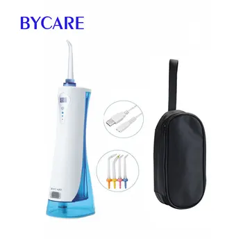 

BYCARE LED dispaly oral irrigation device oral care electric water flosser with 220ml and 4 tips