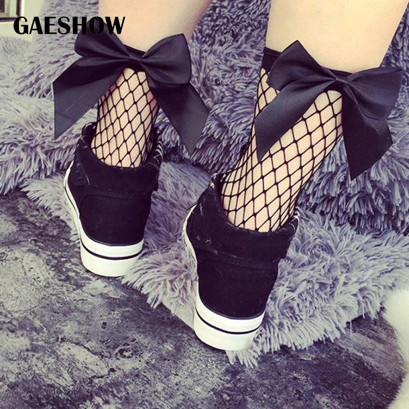 Gaeshow 2018 новый блеск ленты лук узел Low Cut носки до лодыжки Для женщин для девочек