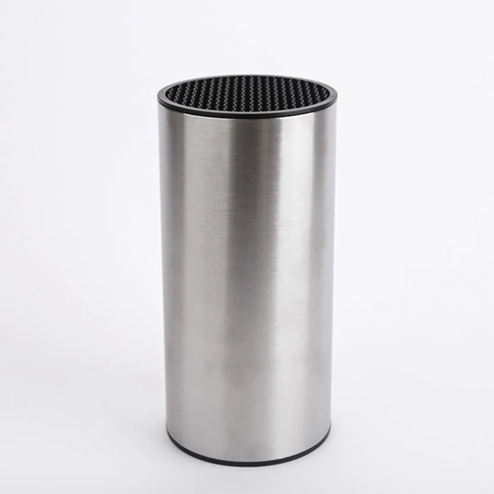 

Stainless Steel Stand Block Knife Holder Multifunctional Tool Tube Cooking Kitchen Shelf