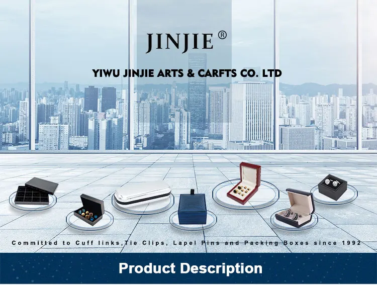 Hot Sale Rotatable Black Custom Logo Cufflinks Box