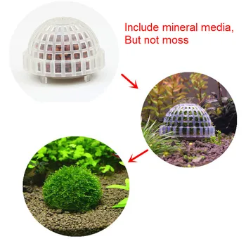

Hot Sale Fish Tank Moss Ball With Filter Media Water Plant Moss Carrier House Used for Aquarium DIY Plant Decoration 5x3.6cm