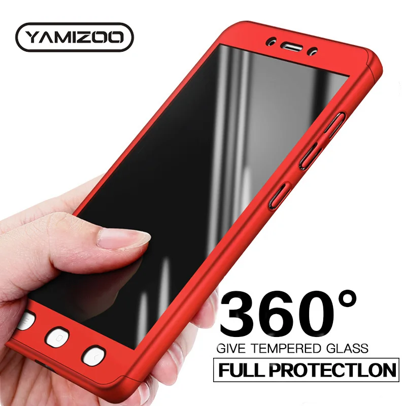 Чехол YAMIZOO для Xiaomi Redmi 4x Note 4 ударопрочный чехол на 360 градусов с защитным стеклом |