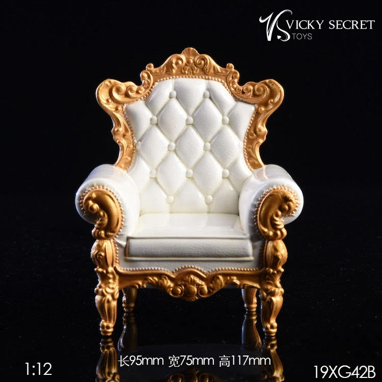 

Couch Model Toys Collection VSTOYS 1/12 Royal Single Sofa Model 19XG42 European Retro Chair F 6'' FigureDoll