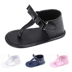 Сандалии для девочек Лето 2018 для маленьких девочек детская обувь, Новорожденные Цветок мягкая подошва против скольжения Детские кроссовки