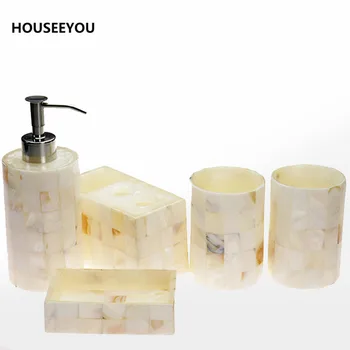 

Resin Bathroom Household Bathroom Suite of Home Bathroom Suite Gift Wholesale Products Set Accessories 5pcs/set