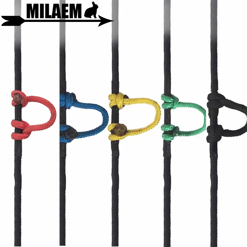 

6m Archery D Loop Rope Bowstring Release Nocking D Ring Buckle Rope U Rope Release Aid Outdoor Hunting Shooting Accessories
