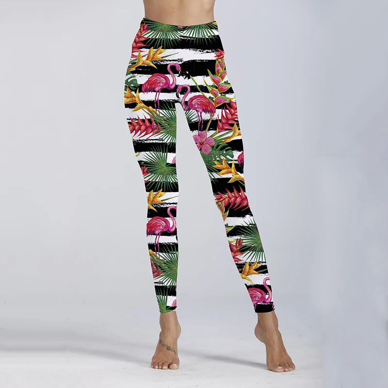 KLV Hot Women Christmas Yoga Pants High Waist Elastic