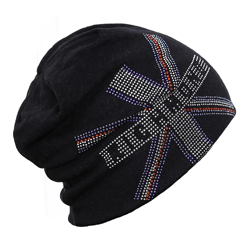 

Winter hats for women beanies Autumn skullies women's brand hat Casual Diamond accessories cap balaclava Gorros Hip-Hop bonnet