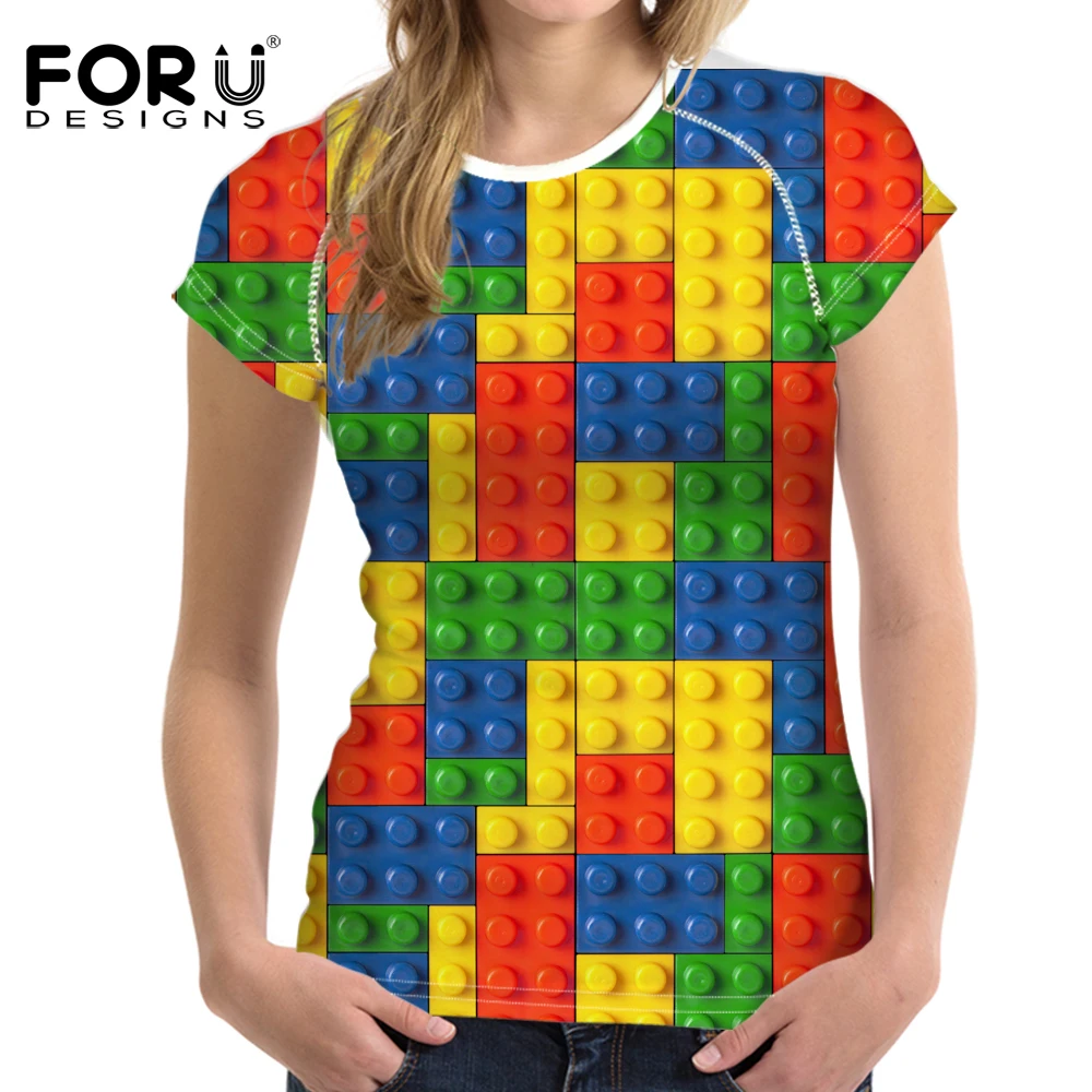 

FORUDESIGNS t Shirt 2017 New Fashion 3D Print Women T Shirt Stylish Shirts for Ladies Colorful Short Sleeve Women Top Tees