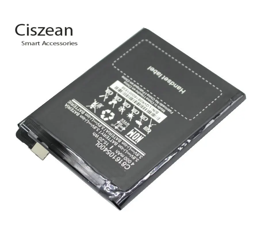 Ciszean 5x3,8 V 4000 mAh Замена C816105400L батарея для BLU Energy X E010Q батареи для телефона батареи для сотового телефона