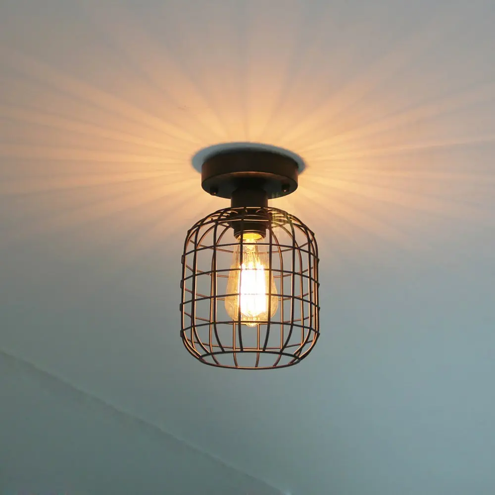 Pendant Light Black Semi Flush Mount Bedroom Vintage Hallway Ceiling Light Home Furniture Diy Ceiling Lights Chandeliers Redhot Cl
