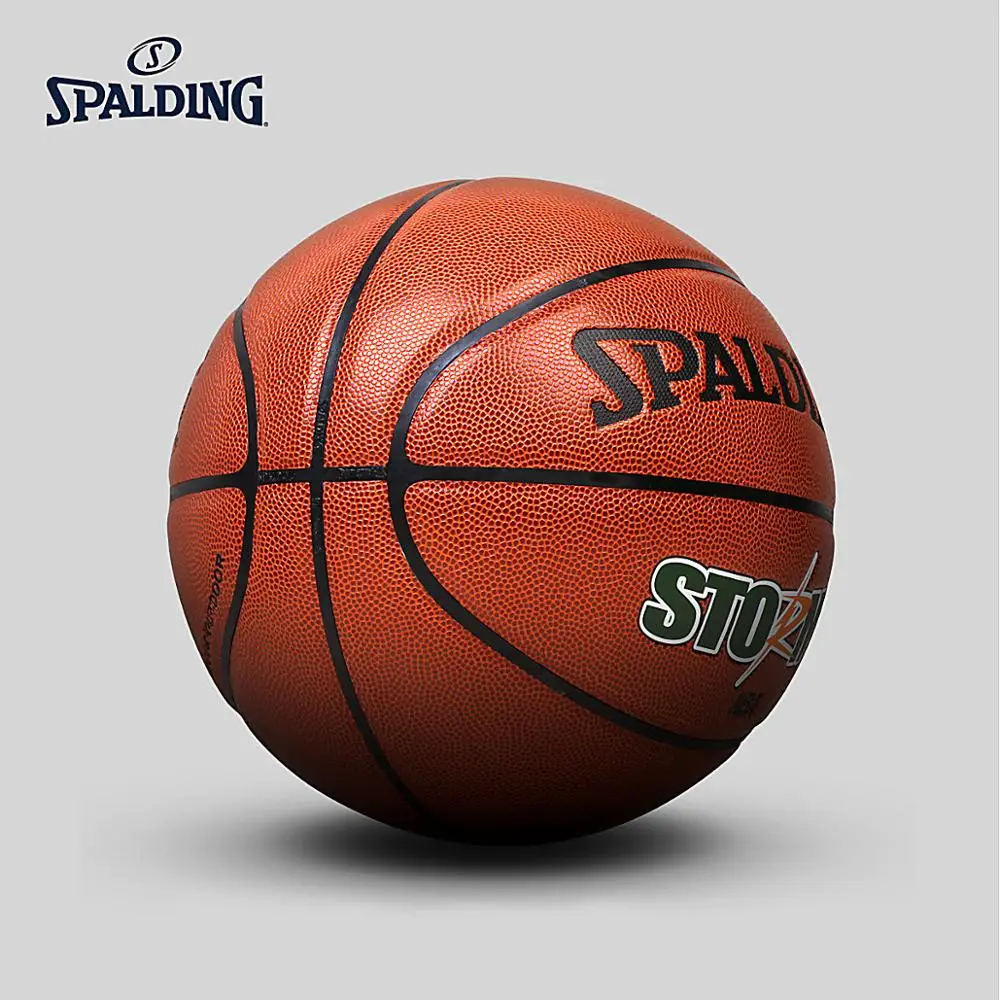 Spalding баскетбольный надувной тренировочный матч мяч 7-го размера Pu материал Крытый Открытый Взрослый НБА шторм 74-413