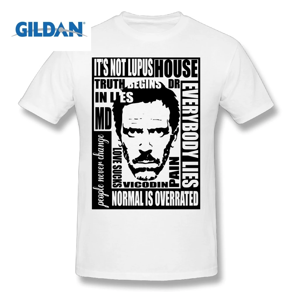 Индивидуальные футболки House MD все лгут футболка Доктор Хаус Забавные Для мужчин |