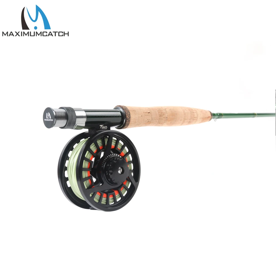 Maximumcatch 5/6WT Fly Fishing Combo 9FT быстрое действие Fly Rod Pre-Spoled Fly Reel Fly Line с Cordura triangle Tube