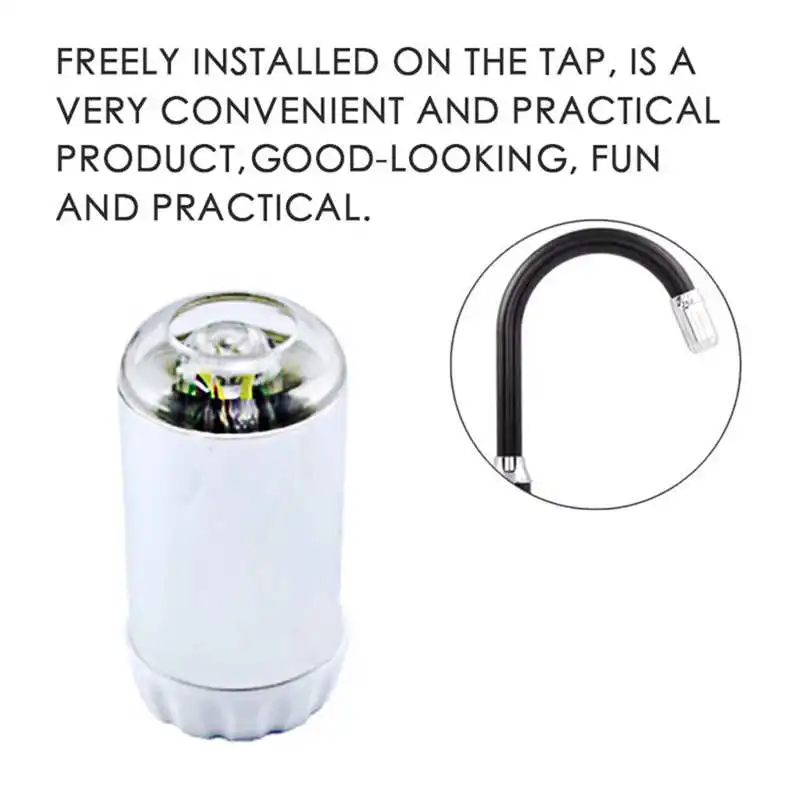 Color LED faucet 3 change color according to water temperature home home bedroom kitchen faucet filter water saving device#3J18
