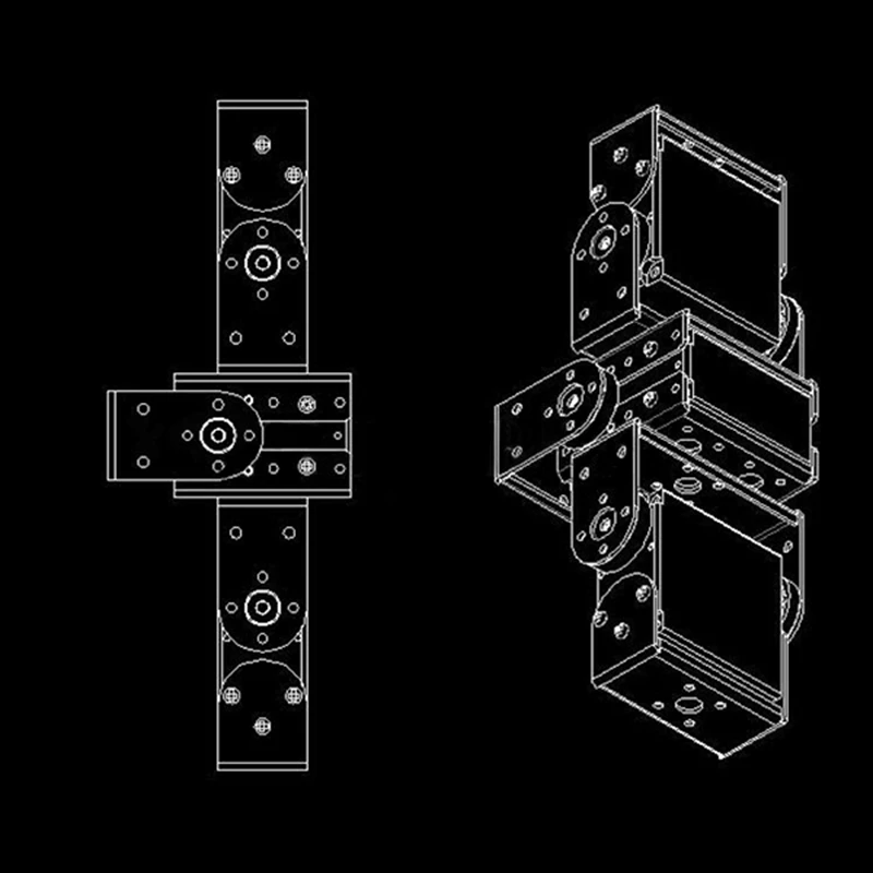 Высокое качество Универсальный 1,2 мм Servo Bracket PTZ робот-манипулятор DIY робот крепление для RC модель Quadcopter вертолет запчасти