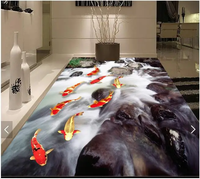 

3d wallpaper custom 3d flooring painting wallpaper murals Water making rich bathroom bedroom floor 3d living room photo wallpaer