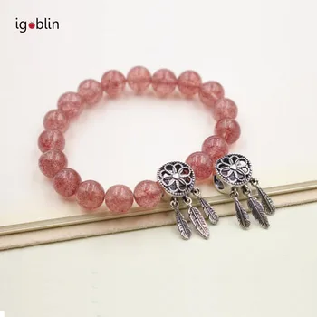 

Classical Fashion Lovely Magic Gifts Bracelet DIY Handmade Material Jewelry Hollow True Silver Dream Catcher Pedants i010G