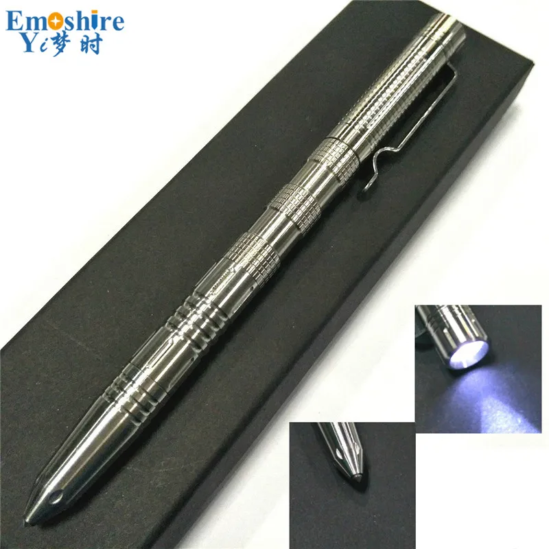 Emoshire Ballpoint Pen With LED flashlight tungsten steel head stainless steel tactical pen outdoor self - defense multi - functional defense equipment supplies (13)