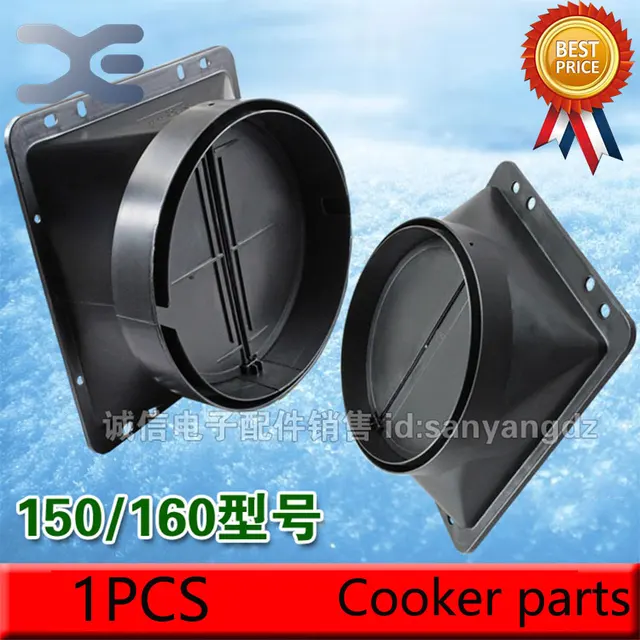 Special Offers 2 Models Kitchen Goods Range Hood Accessories Outlet Smoke Pipe Base For Kitchen Accessories And Accessories Black