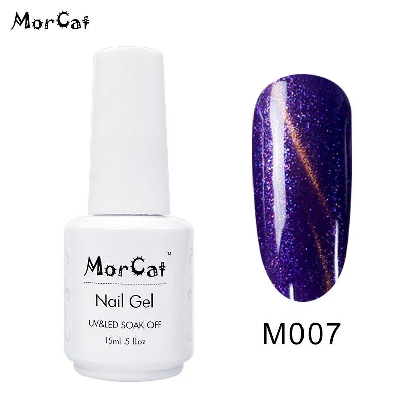MorCat 15 мл Гель-лак для ногтей супер Сияющий волшебный лак для ногтей 15 цветов кошачий глаз УФ-гель для маникюра Гель-лак «кошачий глаз» - Цвет: M007