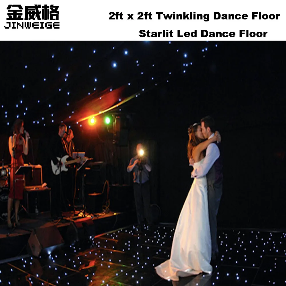 

2ft X 2ft Special Effect Twinkling White/Black Led Starlit Dance Floor Led Star Wedding For Club Light Stage Light