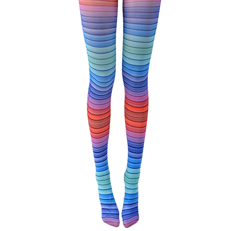 Весенние сублимационные колготки Rainbow колготки с плавным переходом цветов