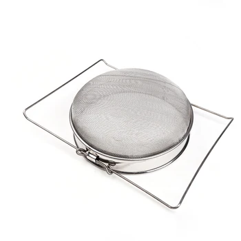 

1Pc Stainless Steel Honey Strainer Double Sieve Mesh Filter Bee Tools Honey Filter Teaware Big Tea Strainers