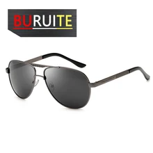 BURUITE, мужские винтажные алюминиевые поляризационные солнцезащитные очки, классические брендовые солнцезащитные очки с покрытием, линзы для вождения, солнцезащитные очки для мужчин и женщин