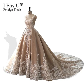 شراءالفاخرة كم طويل العربية Ballgown فستان الزفاف