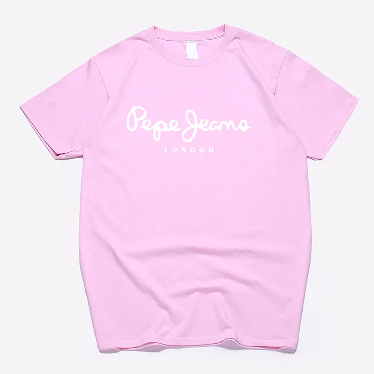 DAYIFUN тройники Женские футболки с буквенным принтом Футболки повседневные белые черные розовые с коротким рукавом хлопковые топы весна лето футболка C140 - Цвет: Pink