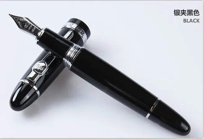 Передовая перьевая ручка Jinhao 159 черный яркий с серебряным перо с широким основанием - Цвет: Z