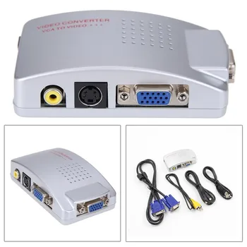 

Universal NTSC PAL VGA to TV AV RCA Signal Adapter Converter Video Switch Box Composite for Computer Laptop PC