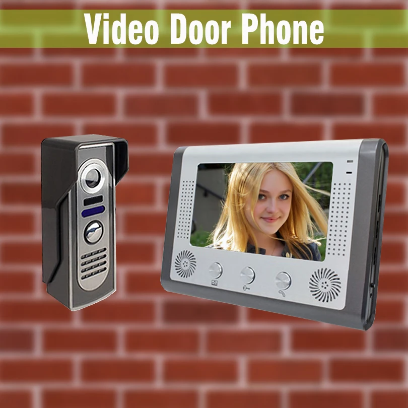 7 Wired Night Visual Video Door Phone Doorbell Intercom System Home Security font b TFT b