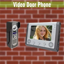 7 ” ató con alambre noche Visual Video puerta timbre del teléfono Intercom sistema de seguridad TFT LCD Monitor cámara exterior Rainrproof 1V1