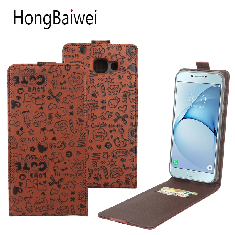 

For Samsung Galaxy A8 2016 Case Cute Cartoon Vertical Flip Luxury Leather Phone Case Cover for Samsung A8 2016 A3 A5 2017