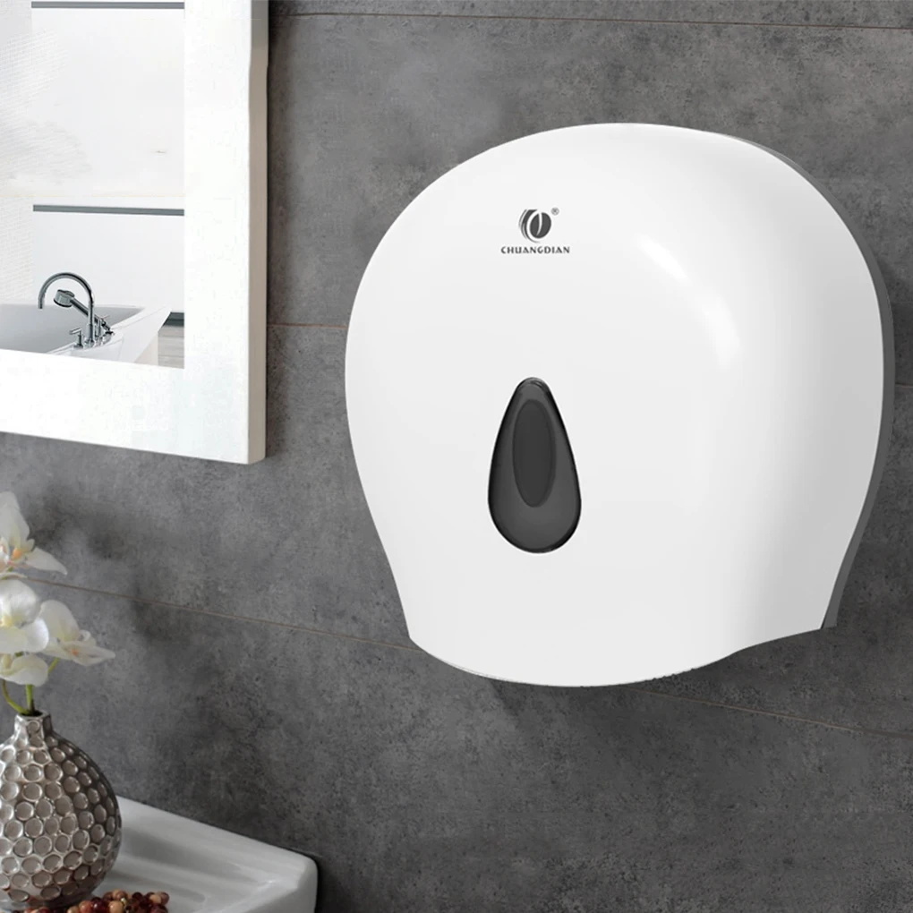 

Wall Mounted Bathroom Rest Room Waterproof Toilet Roll Paper Tissue Box White Holder For Home Kitchen