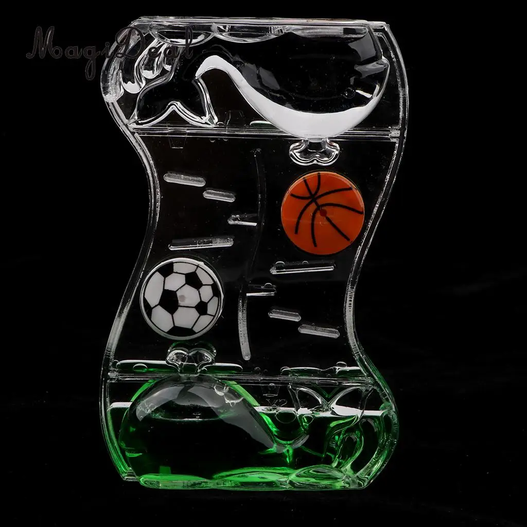 Floating Color Mix Illusion Whale Ball Floating Oil Hourglass Liquid Motion Toy Bubble Timer Desk Gadget