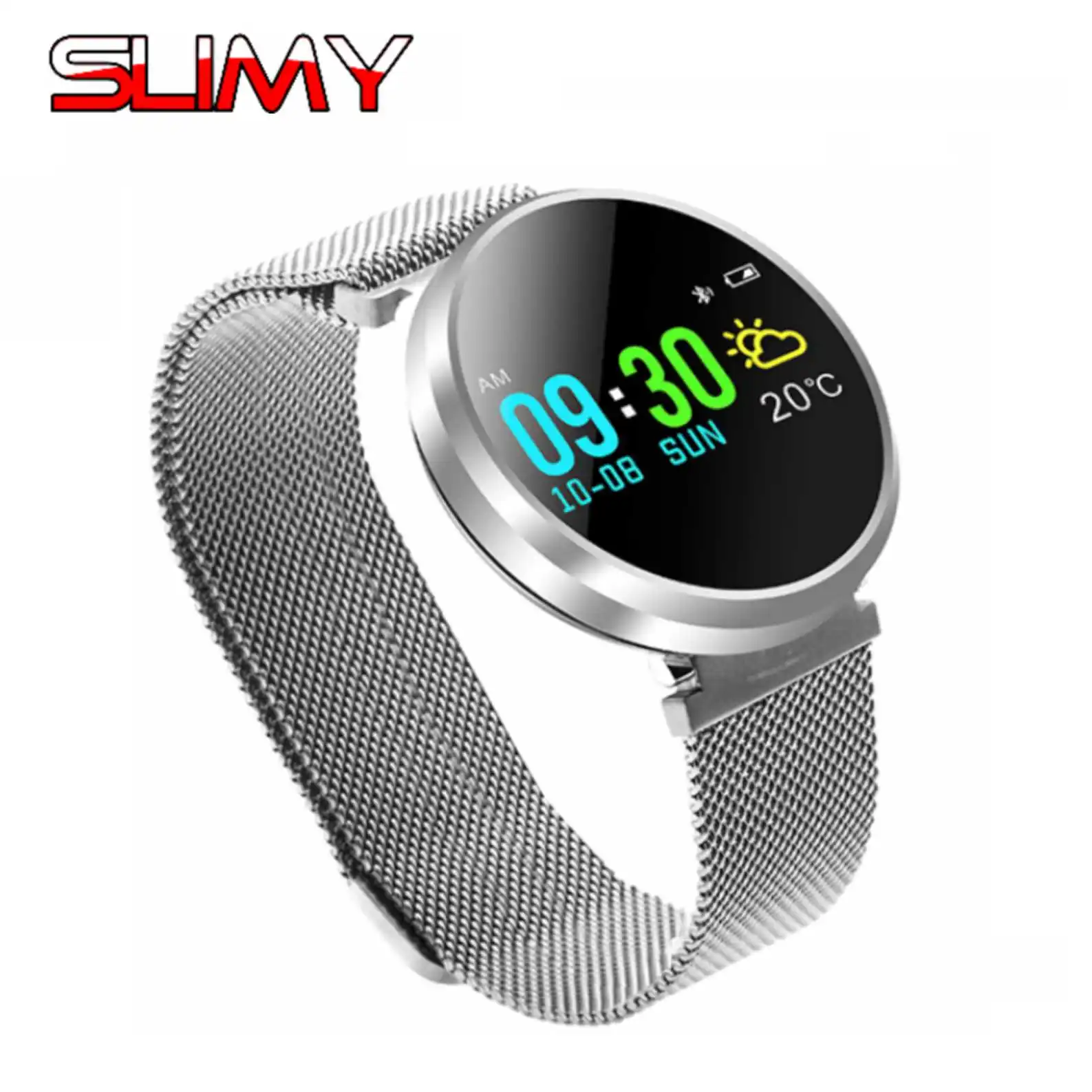 

Slimy IP68 Waterproof Swimming Bluetooth Smart Watch Color Screen Activity Tracker Smartwatch Heart Rate Blood Pressure Monitor