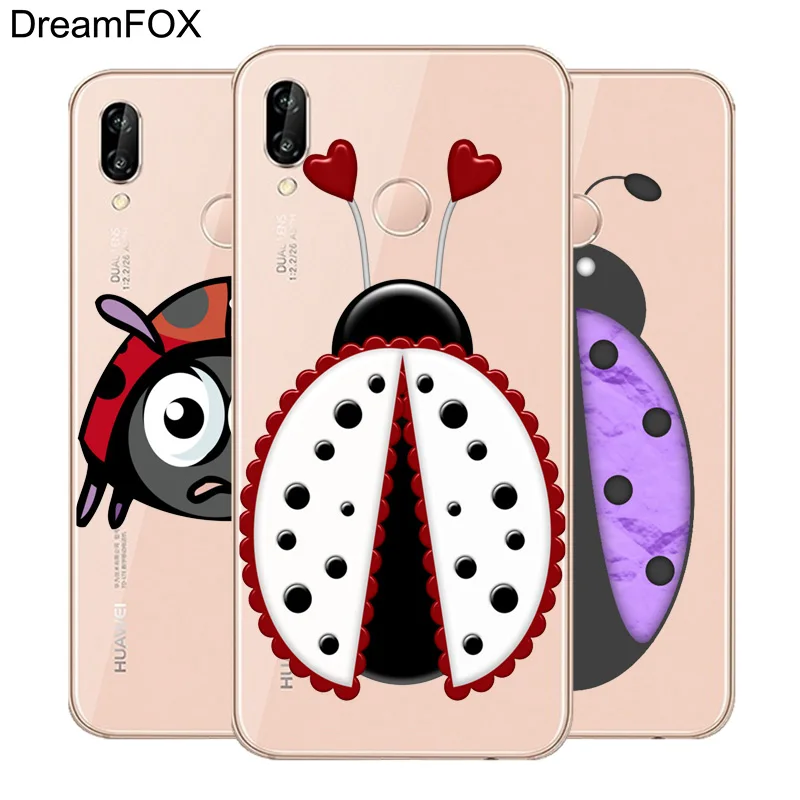 DREAMFOX L293 Мягкий ТПУ силиконовый чехол с божьей коровкой для huawei Honor 6A 6C 7X9 10 P20 P30 Lite