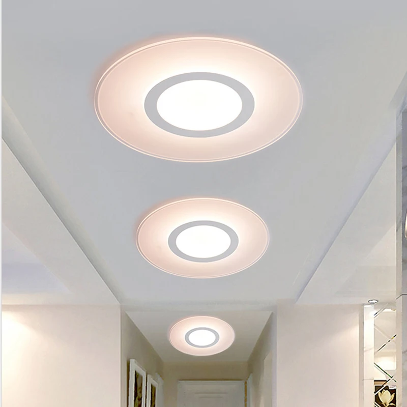 

LED small ceiling lamp personality modern minimalist Nordic entrance Corridor aisle bedside round cloakroom lamp AC110-240V