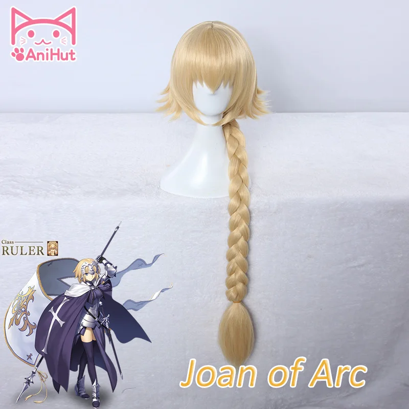 AniHut Joan of Arc парик Fate Grand Order косплей парик Fate/Zero Косплей волосы Jeanne d'Arc Fate/apocripha парик для женщин светлые волосы