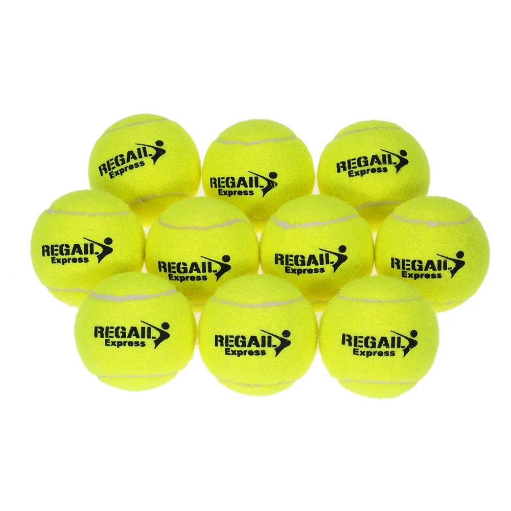 REGAIL 10 шт./пакет теннисный мяч Обучение Практика высокой эластичностью обучение прочный резиновый отказов начинающих конкуренции в форме теннисного мяча