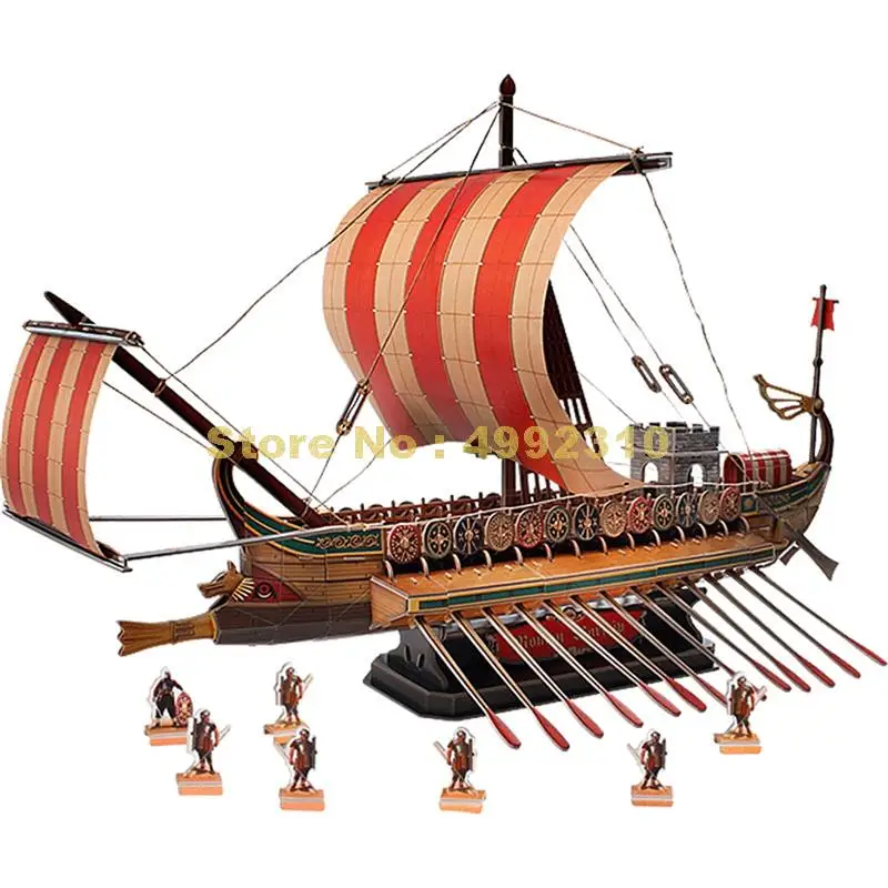 218 шт Римский военный корабль diy 3d бумажная головоломка модель игрушки