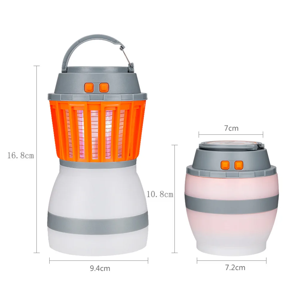 Портативная кемпинговая лампа для палатки с подсветкой от комаров, с зарядкой через usb, водонепроницаемый фонарь, с аккумулятором 2200 мАч